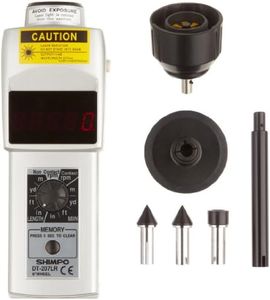 Shimpo DT-207LR Handheld Tachometer with 6" Wheel, LED Display, 6 - 99999rpm Range with a NIST-Traceable Calibration Certificate with Data