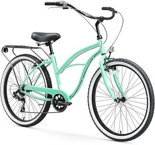 sixthreezero Around The Block Women's Beach Cruiser Bike, Hybrid Bicycle with Rear Rack