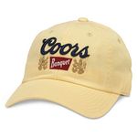 AMERICAN NEEDLE Coors Beer Ballpark Adjustable Baseball Dad Hat, Ballpark (Bleached Sun), One Size