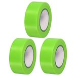 PATIKIL Flagging Tape 1"x98', 3 Pack PVC Non-Adhesive Neon Marking Tape for Tree Survey Boundaries Outdoor Trail, Green