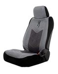 Browning Universal Front and Bench Seat Covers, Water Resistant for Car, Truck, and SUV, Chevron (Heather Gray/Black)