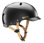 BERN Watts Classic Unisex Adult Bicycle Helmet, Black/Gold, M