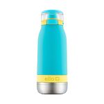 Ello Emma 14oz Vacuum Insulated Stainless Steel Kids Water Bottle with Straw and Built-in Carrying Handle and Leak-Proof Locking Lid for School Backpack, Lunchbox and Outdoor Sports, Sky