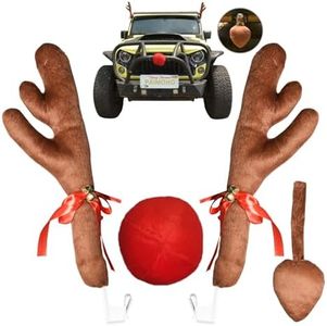 PAIMOHO 17“ Reindeer Antlers for Cars, Christmas Car Decoration