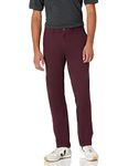 Amazon Essentials Men's Athletic-Fit Casual Stretch Khaki Pant, Burgundy, 38W x 32L