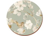 Creative Tops Duck Egg Floral Bird Cork-Back Premium Round Coasters, Set of 4, Multi-colour