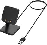 kwmobile Docking Station Compatible with Haylou RT2 LS10 / Solar LS05 / RT LS05S - Charging Charger Cable with Stand - Black