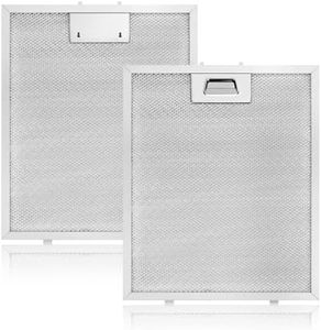 ELICNA 2pcs Filtro Campana Extractora,Rejilla Campana Extractora Filtro de Grasa para Campana Extractora Filtro para Campana de Cocina Reemplazo de Filtro de Aluminio Campana Extractora