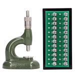 Watch Repair Tool Watch Press Set Watch Back Case Closer Watchmaker Jewelling Tool Aluminum Alloy Green with 48Pcs Dies Storage Box