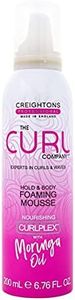 The Curl Company Hold and Body Foaming Mousse (200 ml) - Defines Curls and Waves, Eliminates Frizz and Smoothes Unruly Flyways; Professionally Formulated with Curplex and Nourishing Moringa Oil