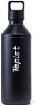 Tepist ThirtyO 30oz Stainless Steel Bottle Compatible with Sodastream Machines | Powder Coated Black | Vacuum Sealed | Double Walled | Leak-Proof | Easy to Carry | Reusable Bottle