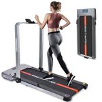 WELCARE Maxpro Ptmx1 Walking Pad 2 Hp Peak Dc Motorised Treadmill with Free Diet Plan| Under Desk Foldable Treadmill|Home Workout|Max Speed 8 Km/Hr|Remote Control|Led Display, Grey