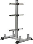 Heavy Duty Standard Size Barbell Weight Plate Holder Stand Tree Storage Rack 25mm Pegs 6 Collars