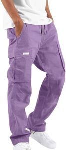 OTSANT Baggy Cargo Pants for Men Cotton Loose Fit Joggers Casual Work Pants Straight Leg Athletic Joggers with Pockets