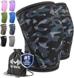 Modvel 7mm Neoprene Knee Sleeves for Men & Women Weightlifting & Powerlifting – Compression Knee Sleeve Support for Squats, Gym, Training – USPA, IPL Approved – X-Large Army/dark (Pair)