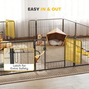 PawHut 12-Panel Dog Playpen, 60cm – Indoor/Outdoor Pet Fence