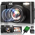 4K Digital Camera for Photography, 