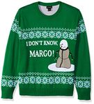 Alex Stevens Men's I Don't Know Margo Ugly Christmas Sweater, Green, Medium