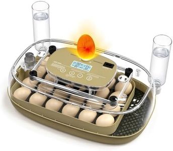 24 Egg Incubators for Hatching Eggs with Temperature and Humidity Control | LED Candling & Auto Turning for Chicken Duck Quail Birds, Ideal for Home Farm, Classroom, Beginners