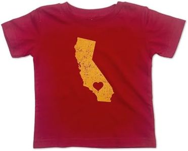 Sol Baby Southern California Love Trojan Themed Cardinal Tee - Unisex Short Sleeve Summer T-Shirts for Infants to Big Kids, Red, 12 Months