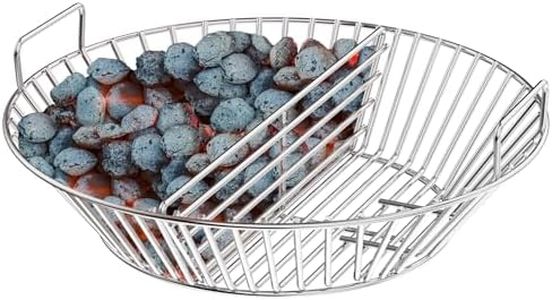 onlyfire Charcoal Ash Basket Stainless Steel Charcoal Holder with Handles, Fits Kamado Joe Big Joe Grill