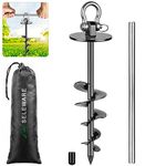 SELEWARE Dog Tie Out Stake Outdoor Anti-Rust Dog Anchor for Large Dogs up to 220 lbs, Foldable Dog Stake Dog Camping Gear Twist Rod Included