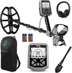 Gbnryg Metal Detector for Adults Professional-High Accuracy with 12" Waterproof Coil,Gold Detector with LCD Display,Advanced DSP Chip 5 Mode,X55J