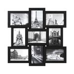 SONGMICS 9-Photo Collage Picture Frames,4 x 6 Inches Wall-Mount Photo Frame,Black URPF029B01