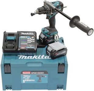 Makita HP001GD201 Akku-Schlagbohrschrauber 40V max. / 2,5 Ah, 2 Akkus + Ladegerät im MAKPAC Petrol