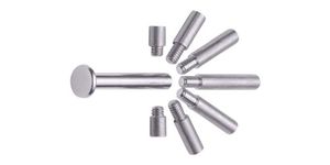 Charles Leonard Inc. Aluminum Screw Posts, 0.19 Inch Post Length, Silver, 100 per Box (3700L)