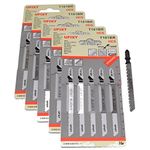 Jigsaw Blades T101BR for Down Cutting Laminates and Veneers High Carbon Steel HCS 25 Pack Fits AEG, Black & Decker, Bosch, Dewalt, Elu, Festool, Hitachi, Makita, Metabo and Skil by Yourspares