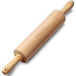 PARMEDU Classic Wooden Rolling Pin 17.2 Inch, Rotating Centre Dough Roller with Handles for All Baking Needs, Model BK004