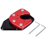 VOBOR Motorcycle Side Stand Pad-Motorcycle Anti-slip Side Stand Kickstand Extension Pad Enlarge for NC750X 17-18 (Color : Red)