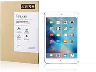 iFlash 3 Pack of Premium Tempered Glass Screen Protector For Apple iPad Air / iPad Air 2 with Retina Display (iPad 5th / 6th Generation) - Transparent Crystal Clear / 2.5D Rounded Edges / 9H Hardness / Scratch Proof / Bubble Free / Oleophobic Coating / 0.3mm Thickness (3Pack, Retail Package)