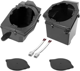 STINGER Jeep Wrangler JL & Jeep Gladiator JT Front 6.5" Speaker Pod Adapters with Tweeter Adapters, Set of Two (Front Speakers)