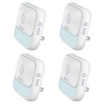 ZISUYU Plug in LED Motion Sensor Night Light with (on,Motion,Night) Modes,Dimmable,Dual Colors,4 Pack,Ideal for Home Bathroom Closet Toilet Hallway Bedroom Kitchen Stair