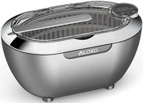 VLOXO Ultrasonic Cleaner,CD-3840(Silver) Ultrasonic Jewellery Cleaner 700ML 42KHZ Silver Cleaner for Jewellery with 5 Timer Settings for Jewellery Watches Glasses Dentures Coins Utensils Tools