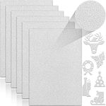 Twavang 24 Sheets Silver Glitter Ca