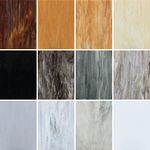 Buenoarte 12 Sheets Stained Glass Sheets, 6 x 8 inch Cathedral Stained Glass Sheets, Art Bubble Glass, Mosaic Tiles Crafts for DIY Glass Craft Lovers (Black, White & Coffee Mixed)