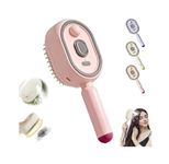 2026 New Electric Steam Brush for Hair,Rechargeable Steam Hair Straightener,Wet Electric Hairbrush, Water Spray Hair Brush, Detangling & Anti-Static Hair Brush, Reduce Frizz, Smooth & Nourish (Pink)