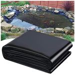 Vetris HDPE Pond Liner 2x2m 4x8m 5x6m 6x10m 10x10m Heavy Duty Pond Liners For Koi And Fish Pools, Flexible Impermeable Garden Pool Membrane, Easy Cutting(Size:2x6m(6.6x19.7ft))