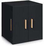 Dajasan Large Jewelry Box for Women, Jewelry Organizer Box with 3 Drawers, Jewelry Storage Organizer with Mirror for Necklace Ring Bracelet Watch, Gift Idea, 8.7 x 7.5 x 9.8 Inches (Black)