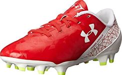 Under Armour Kids Unisex UA B SF Flash FG Jr. Soccer (Little Kid/Big Kid) Risk Red/White/High-Vis Yellow Sneaker 1.5 Little Kid M