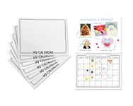 Hygloss Products Blank Calendar Books - Make Your Own Scrapbook - White Covers with White Pages - 12 Gridded Months - 8.5 x 11-6 Calendars