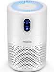 MOOKA Air Purifiers for Home Large Room up to 1076 ft², H13 True HEPA Air Filter Cleaner, Odor Eliminator, Remove Smoke Dust Pollen Pet Dander, Night Light(Available for California)
