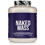 Naked Mass - Natural Weight Gainer Protein Powder - 8lb Bulk, NSF Certified, GMO Free, Gluten Free & Soy Free. No Artificial Ingredients - 1,250 Calories - 11 Servings