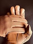 mustang eq Ladies Horse Riding Women's Gloves Equestrian Real Leather & Cotton Premium Quality in TAN (Medium)