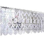 Fine Lady White Victorian Lace Flower Curtain Valance Crochet French Country Window Treatment Decorative Home Goods 52 inch by 11.8 inch (One Panel, 52" W x 11.8" L)