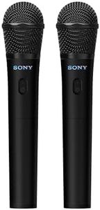Sony ULTMIC1 - Kabelloses Mikrofonset mit 2 Mikrofonen und Empfänger, erweiterte Rauschunterdrückung, Duettunterstützung, 20-Stunden-Akku, stoßfest, perfekt für die ULT Power Sound Serie - Schwarz