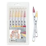 Kuretake ZIG Clean Color Real Brush Watercolour Pens 6pcs - Pale Colors I